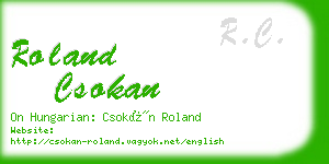 roland csokan business card